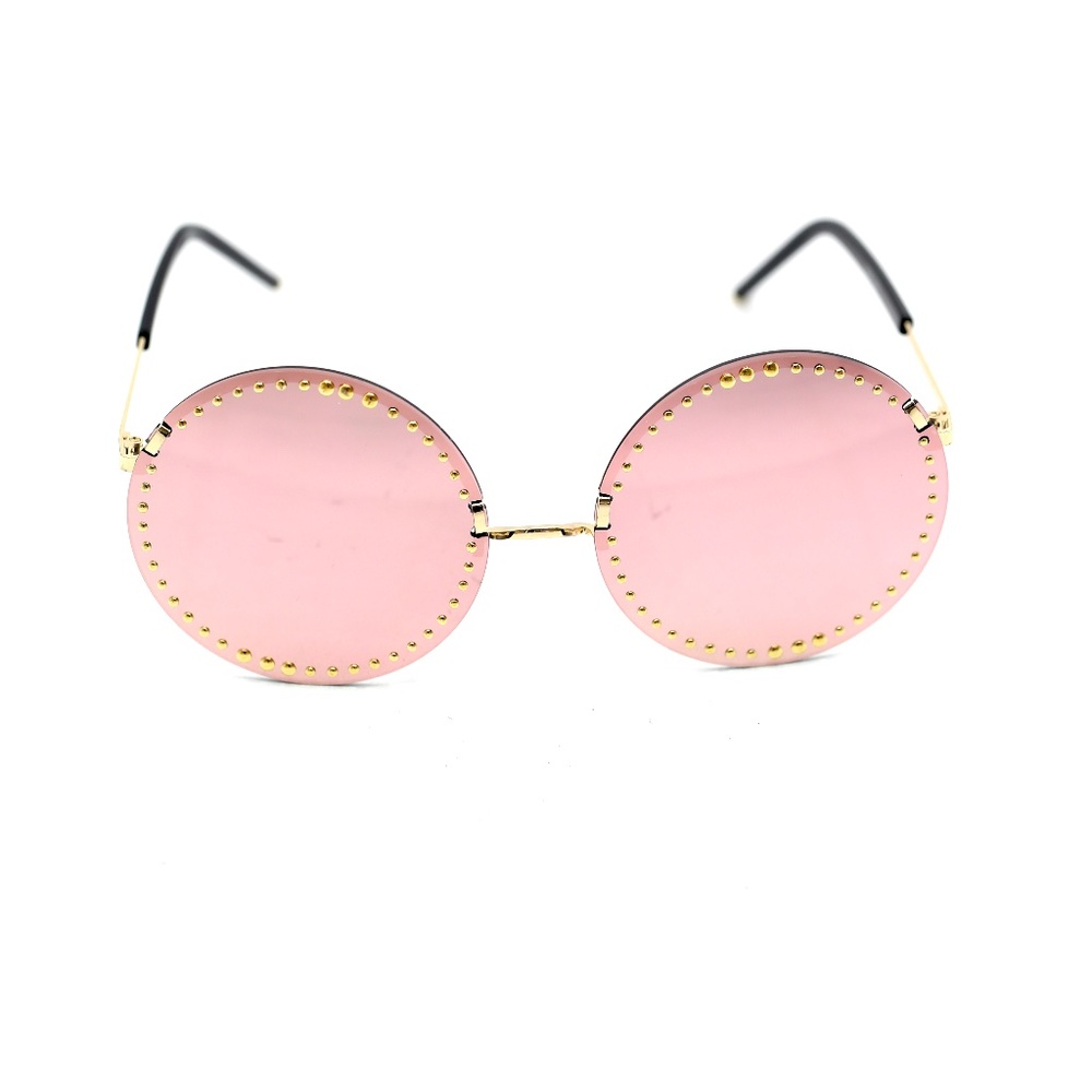 Elton John Pink On Gold Studded Sunnies